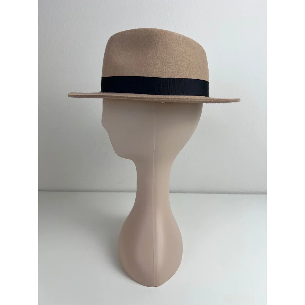 Lack of Color Kids Tan Australian Wool Fedora Hat One Size Wide Brim Unisex